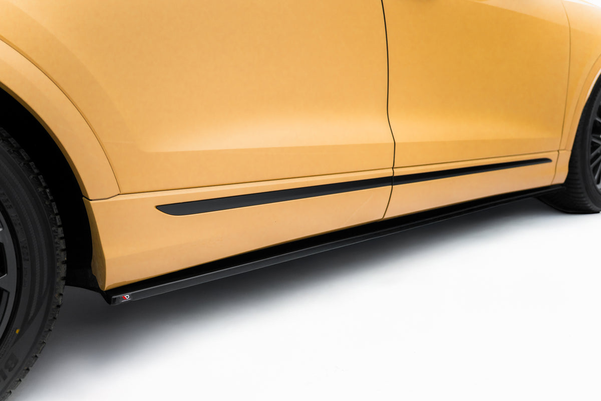 Sideskjørt diffusers i blank sort til Audi Q8 Mk1 Facelift