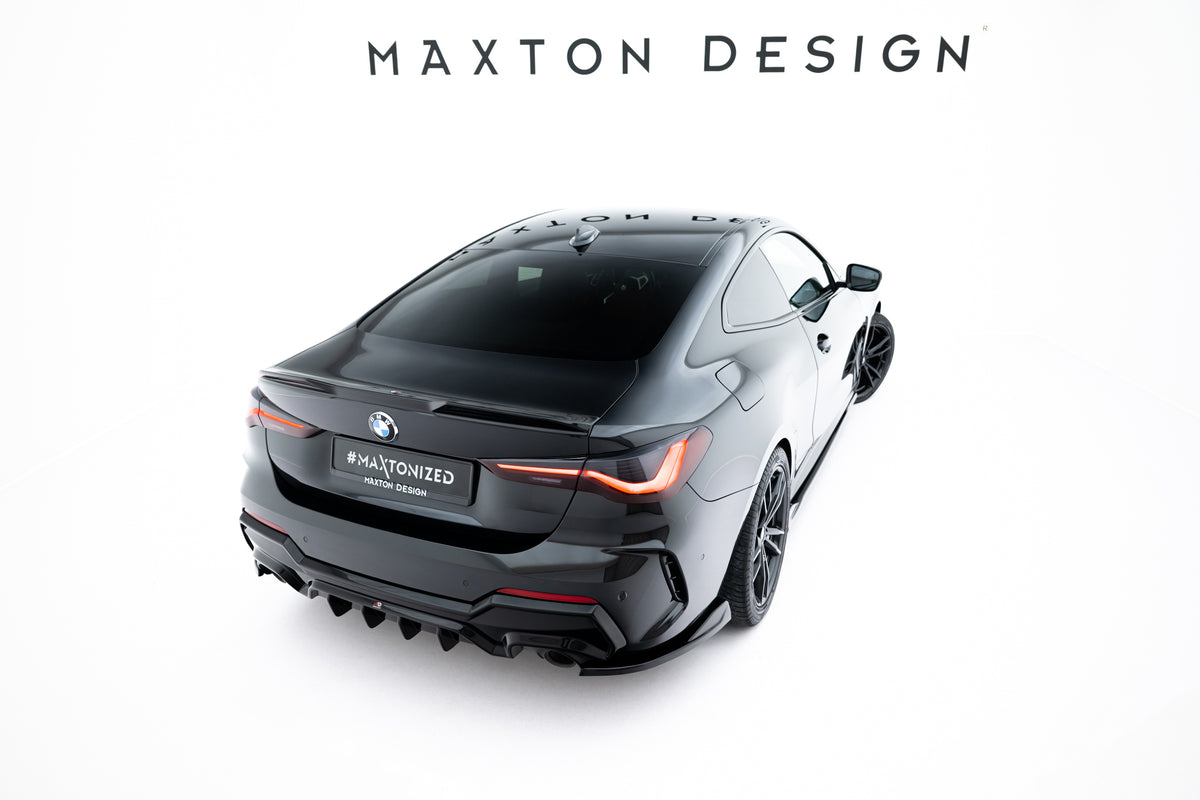 BMW M4 G82 Spoiler Cap 3D – nærbilde montert på bakluke