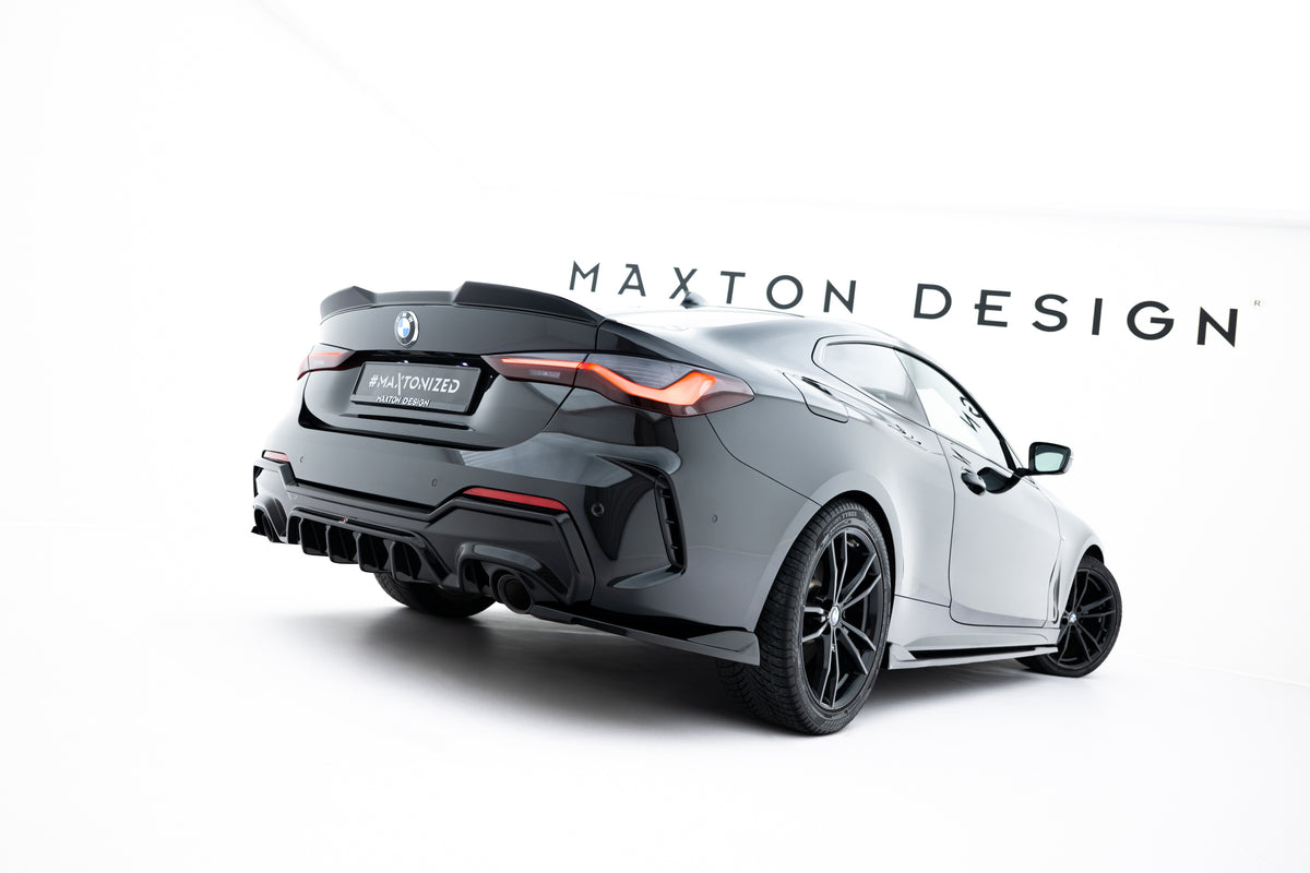 Detaljvisning av spoiler til BMW 4-serie G22 M-Pakke med presis passform og kvalitetsfinish