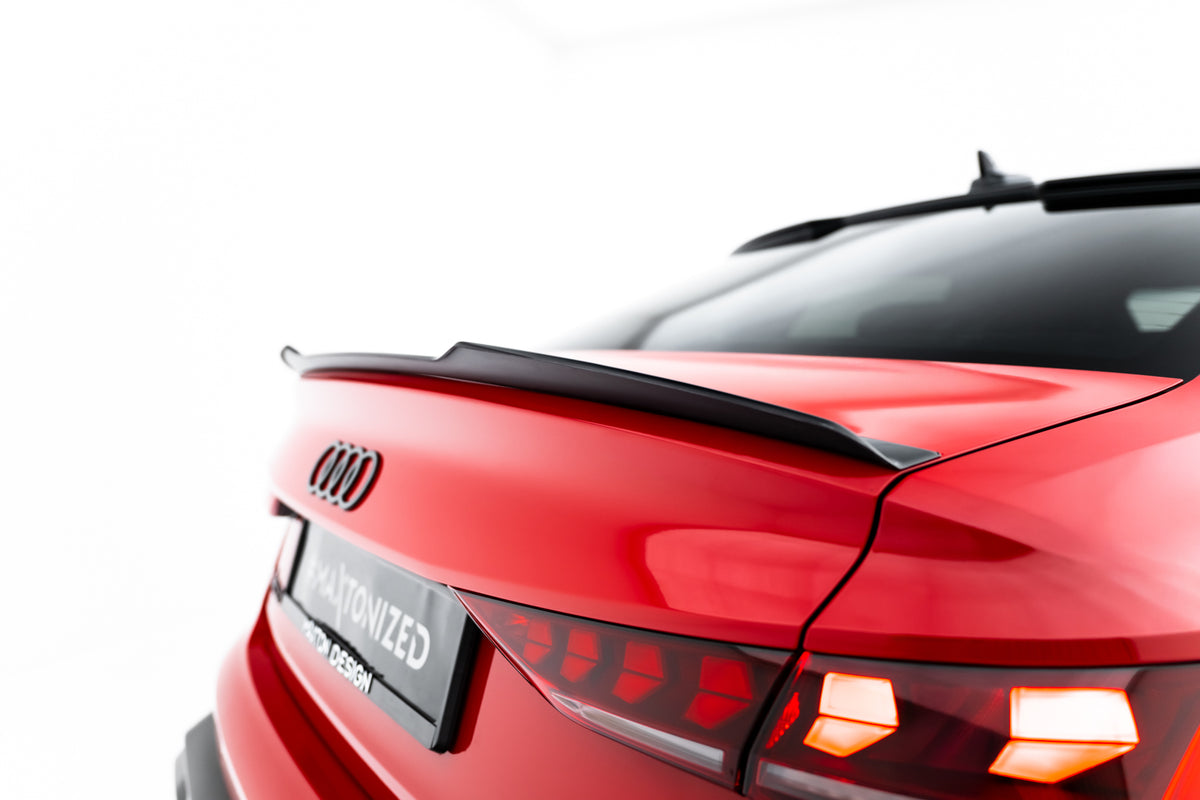 Spoiler Cap i blank sort ABS til Audi A3 S-Line Sedan 8Y Facelift
