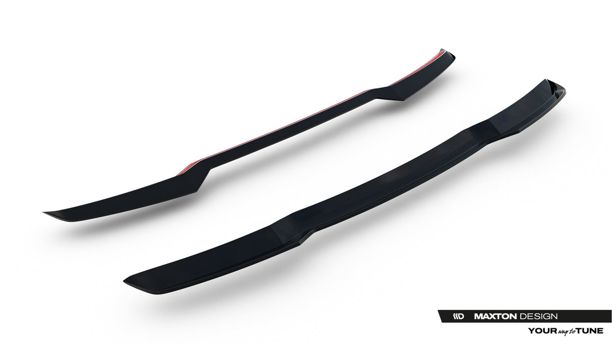 Blank sort Spoiler Cap til BMW X3 M50 G45 sett fra siden