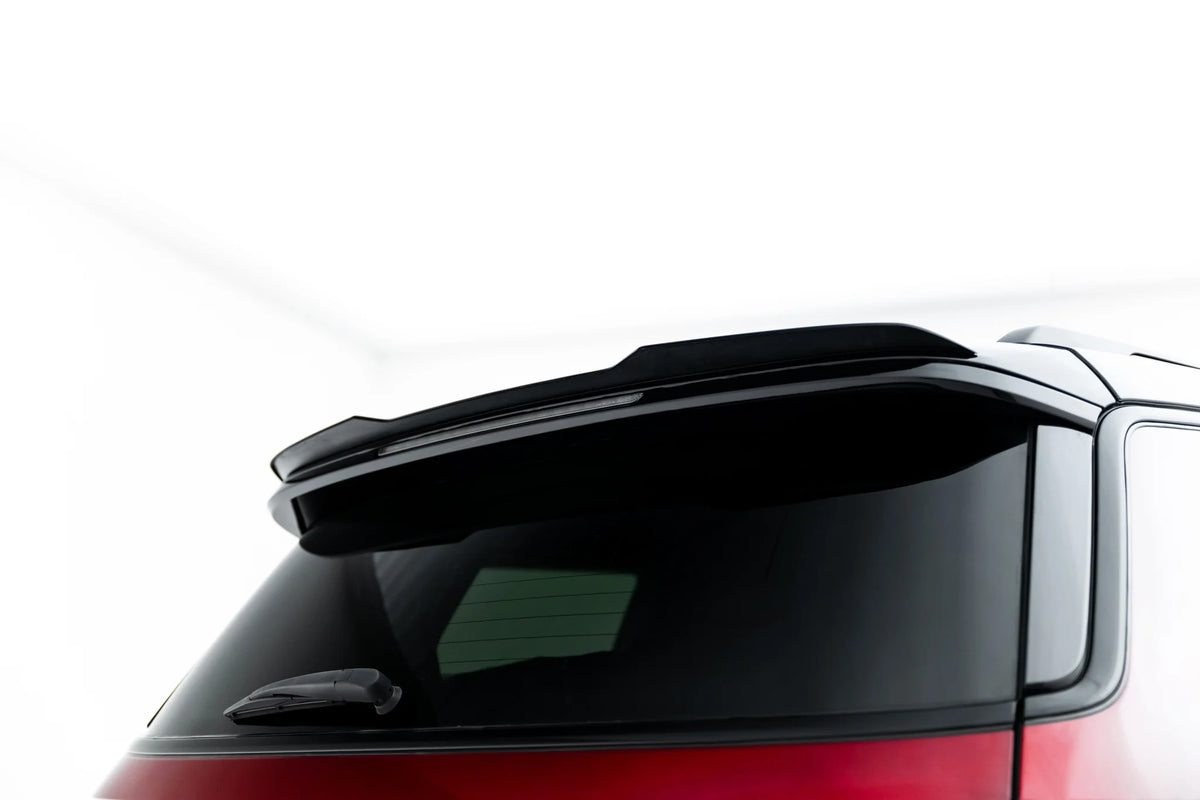 Spoiler Cap i blank sort til Jeep Grand Cherokee L Mk5 montert på original spoiler