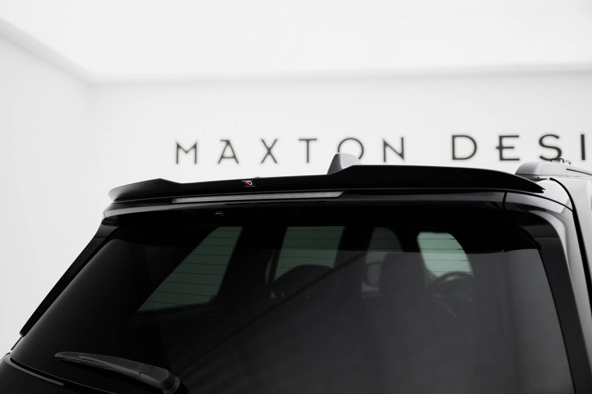 Spoiler cap til Jeep Grand Cherokee Trailhawk MK5 sett ovenfra i blank svart finish