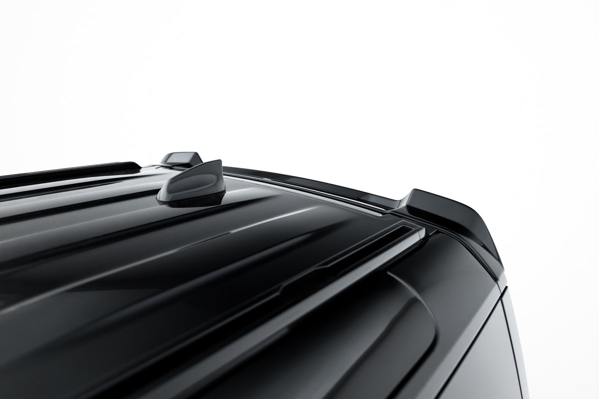 Spoiler cap til Land Rover Defender MK4 sett ovenfra i sort finish