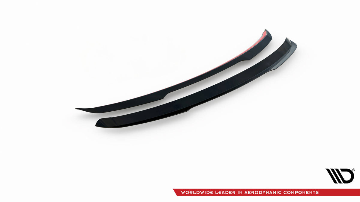Baksiden av spoiler cap for Mercedes A W177 med påført 3M tape