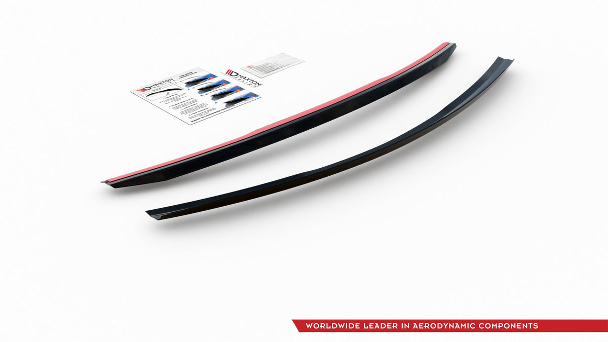Mercedes A35 AMG W177 spoiler cap sett ovenfra med synlig overflatestruktur