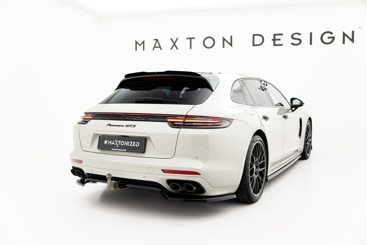 Spoiler Porsche Panamera GTS Sport Turismo 971 Facelift sett forfra med glossy svart finish