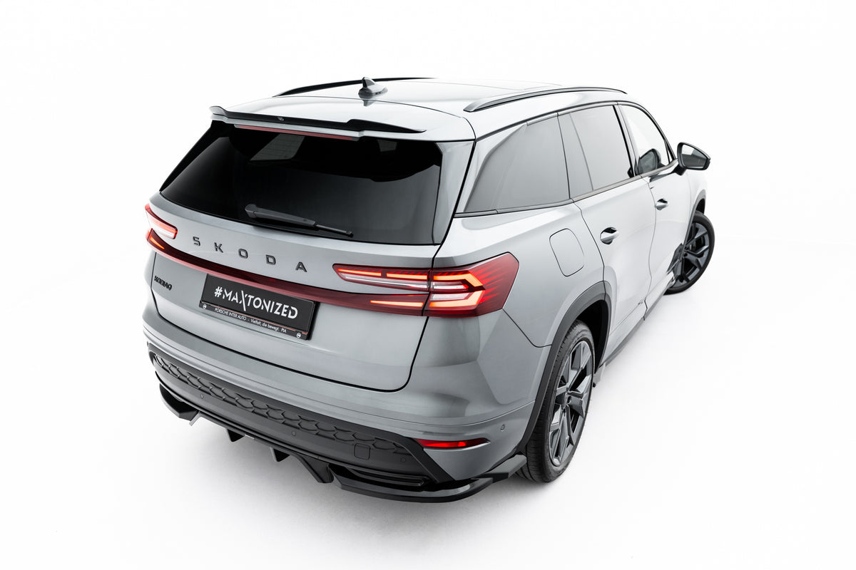 Spoiler Cap i blank sort ABS-plast til Skoda Kodiaq Sportline Mk2