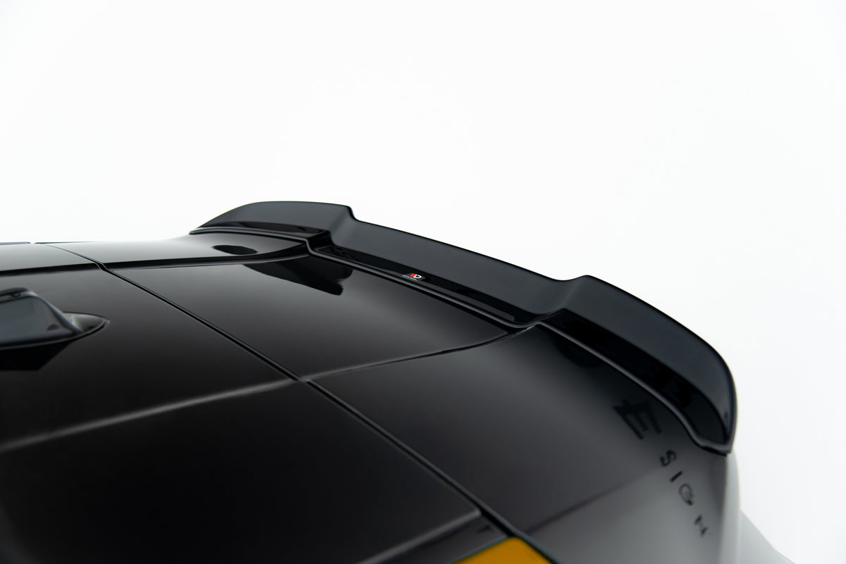 Spoilerforlengelse V.1 til BMW F70 M-Pakke vist ovenfra på tilbehørsspoiler