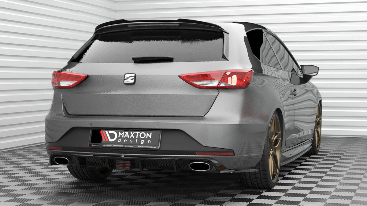 Spoiler cap V.2 til Seat Leon Cupra Sportstourer MK3 Facelift sett ovenfra