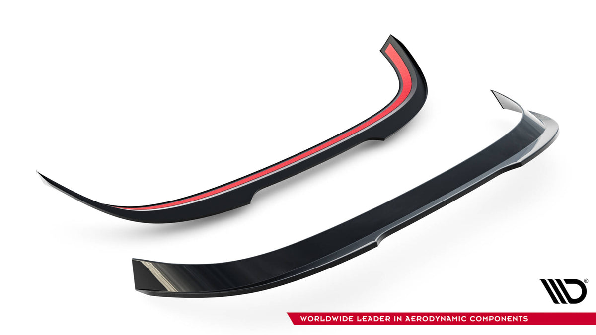 Detalj av sømløs overgang på Spoiler Cap til Golf R-Performance Mk8 Facelift