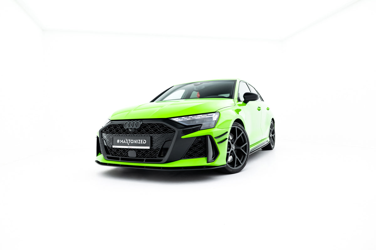 Street Pro frontsplitter til Audi RS3 Sportback 8Y Facelift i matt sort ABS