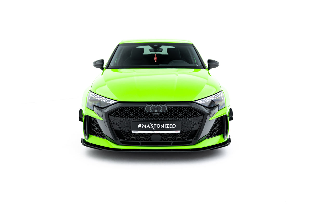Frontsplitter i 10 mm ABS-plast til Audi RS3 Sportback 8Y Facelift