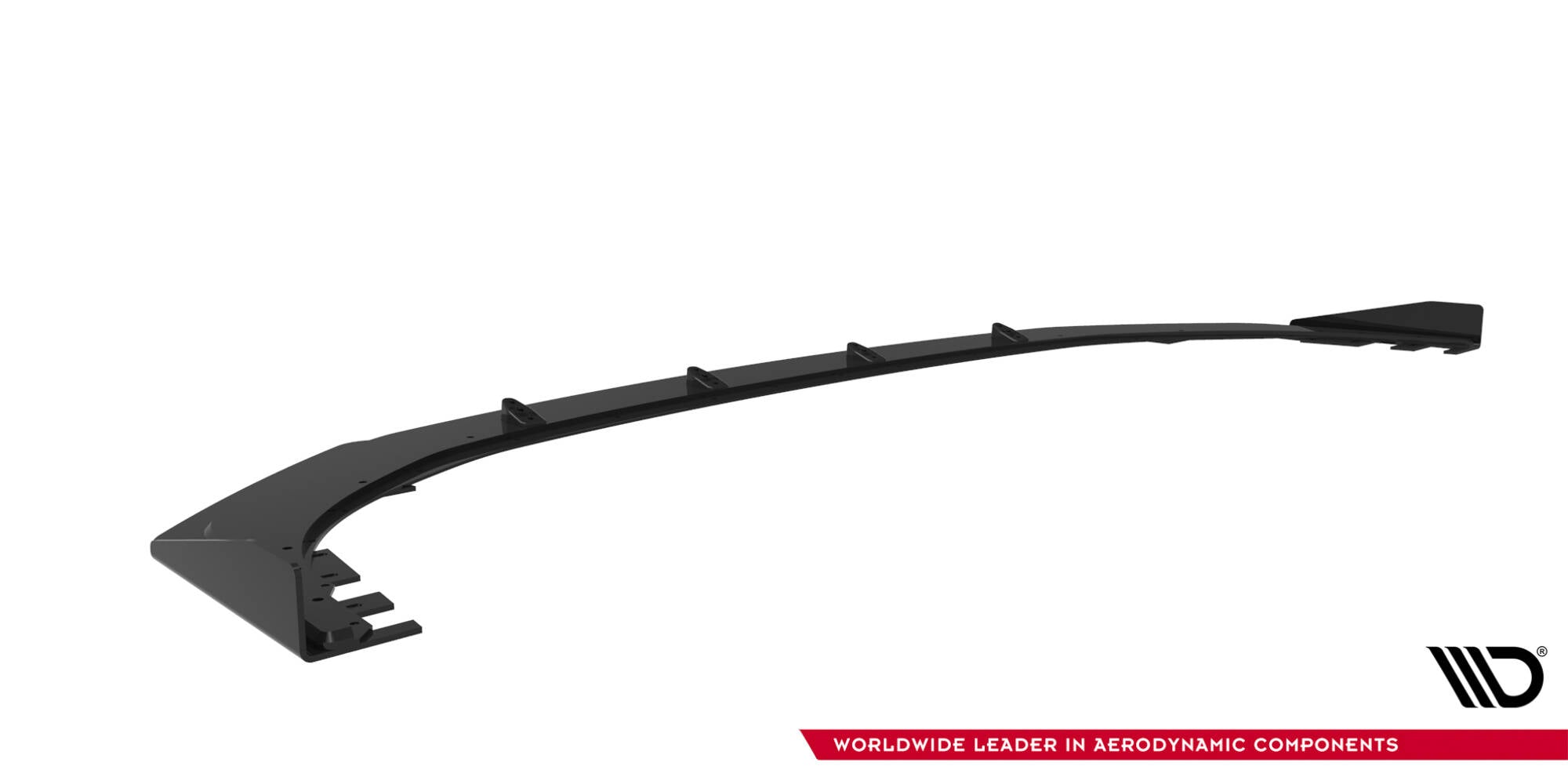 Frontleppe til BMW F70 M135I med flaps, sort plast med vertikale ribber, vist fra siden mot hvit bakgrunn.