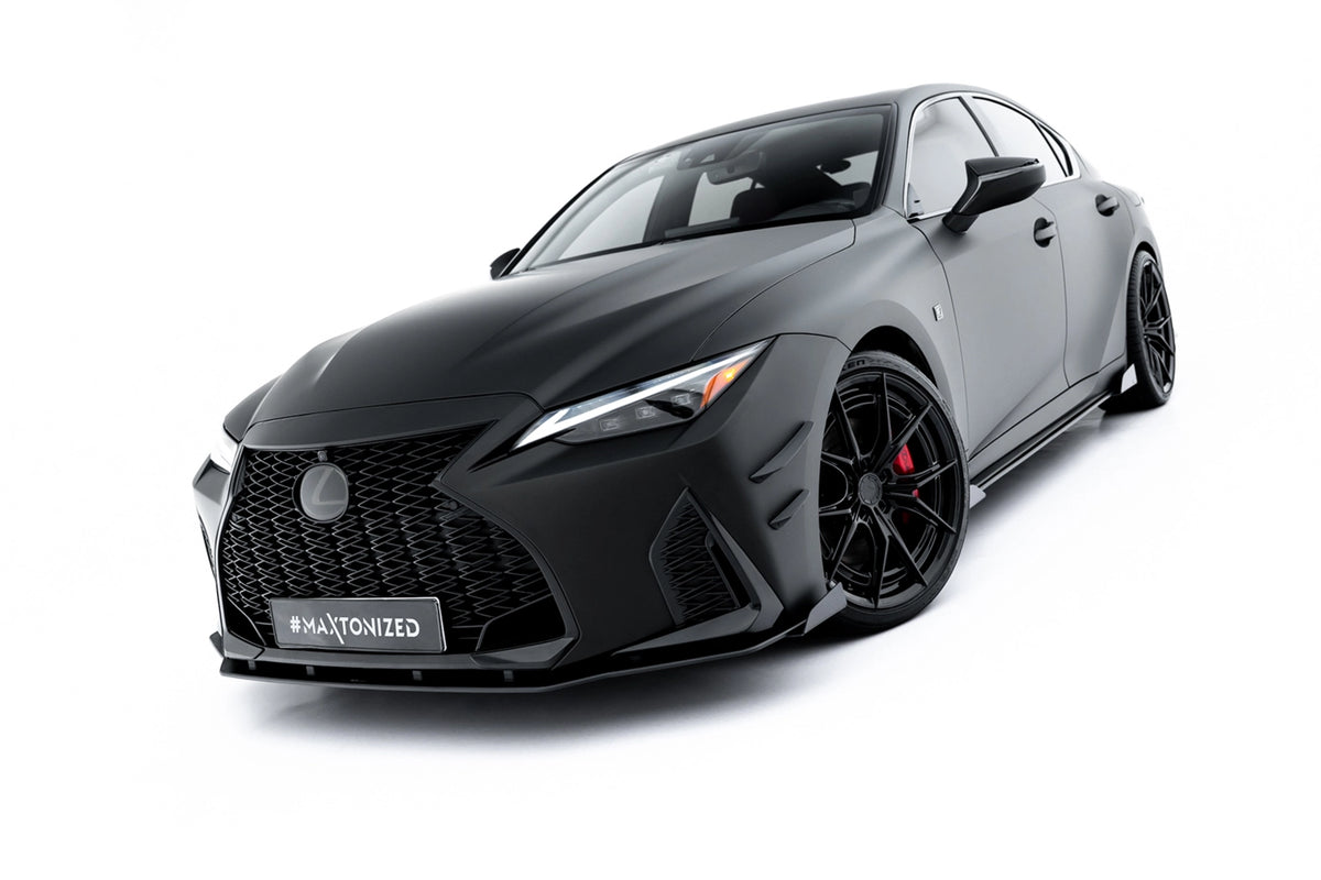 Street Pro frontsplitter til Lexus IS 500 Mk3 Facelift 2 i matt sort ABS-plast