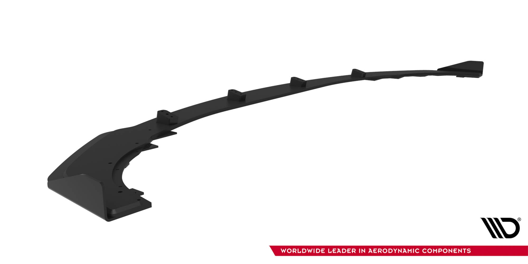 Spoiler Mercedes CLE 53 C236 med flaps V1 sett fra siden mot hvit bakgrunn.