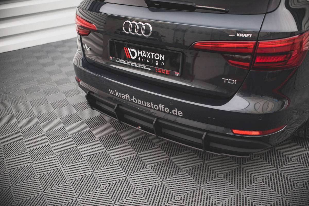 Street Pro diffuser for Audi A4 B9 sett ovenfra med matt svart finish