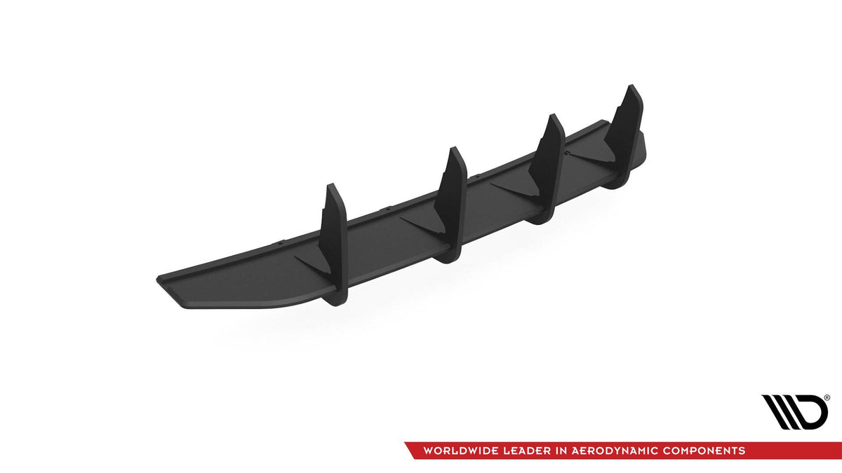 Detaljbilde av Maxton diffuser for Audi RS6 C8 med synlig teksturert finish