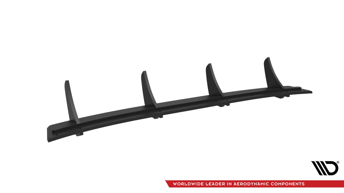 Nærbilde av Street Pro bakdiffusor i ABS-plast for Mazda 3