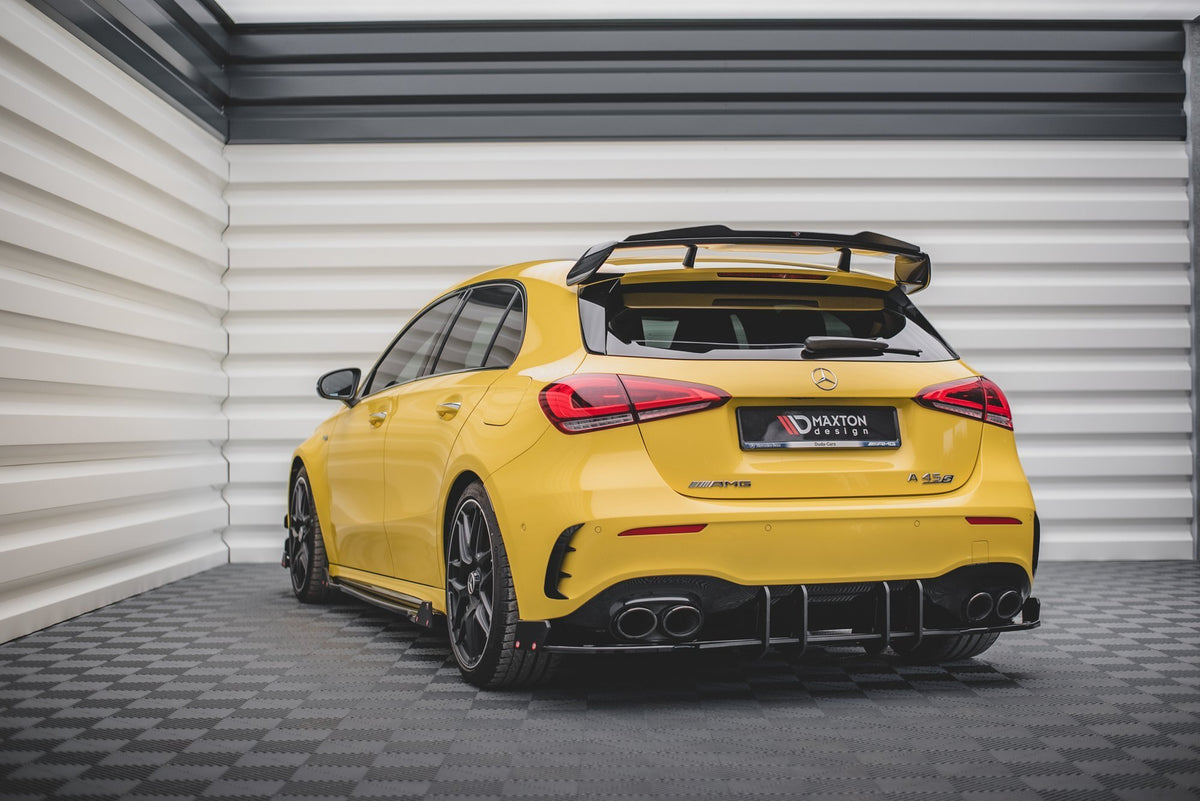 Street Pro diffuser i matt sort ABS til Mercedes-AMG A45 S W177