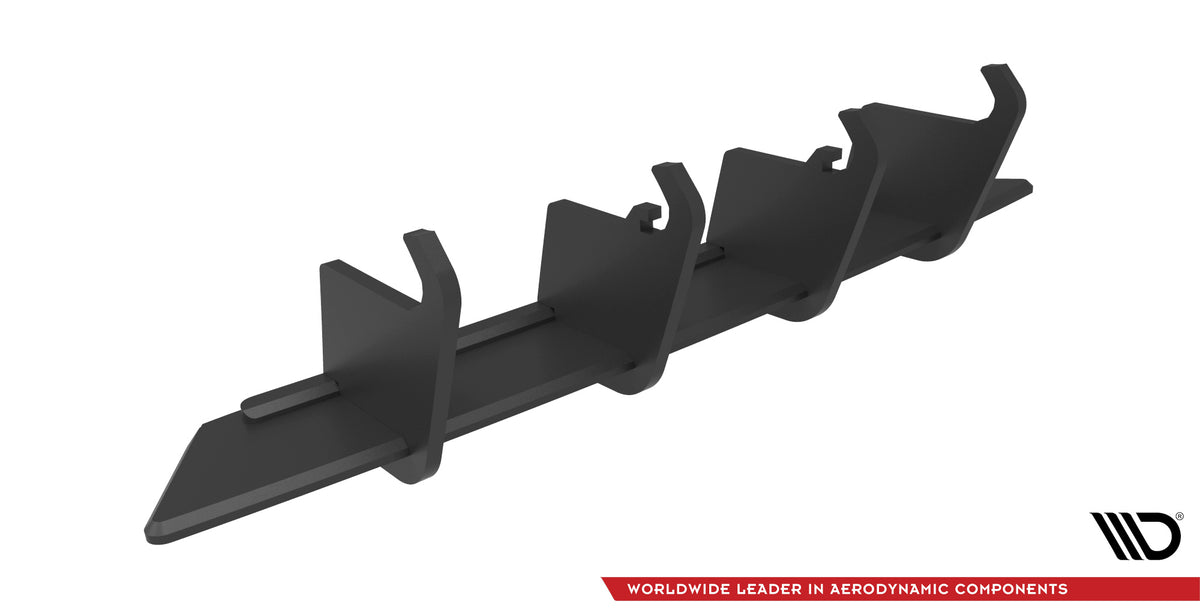 Bakdiffuser i ABS-plast for Seat Ibiza Mk5 fotografert fra undersiden