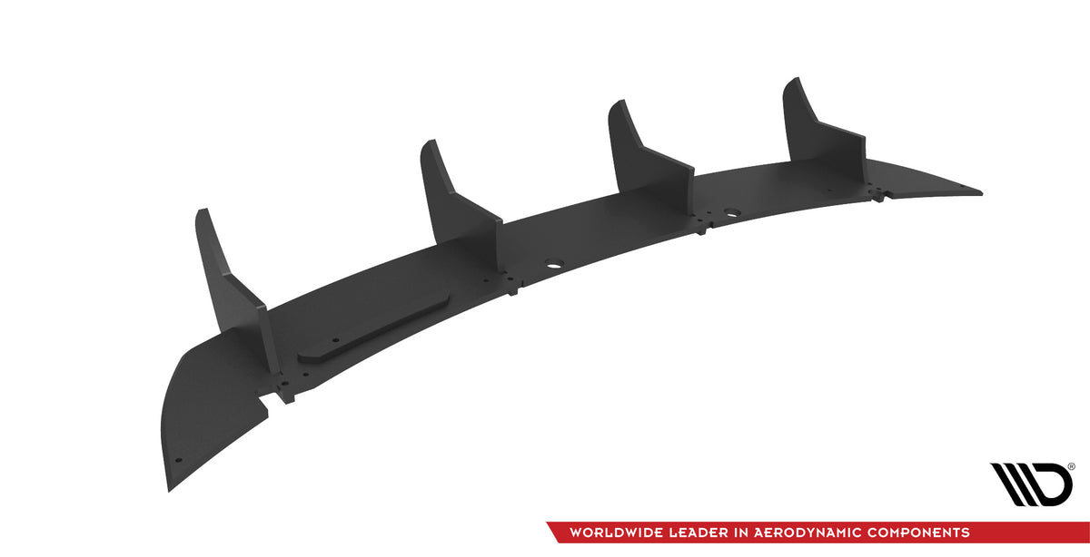 Diffuser i blank svart til Skoda Fabia Combi MK3 Facelift, sett ovenfra