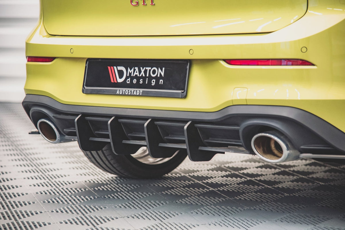 Street Pro bakdiffuser i matt sort ABS til Volkswagen Golf GTI Clubsport Mk8