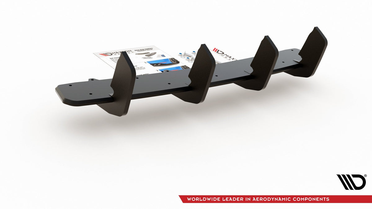 Street Pro diffuser i30 N Hatchback sett ovenfra på matt svart ABS-plast