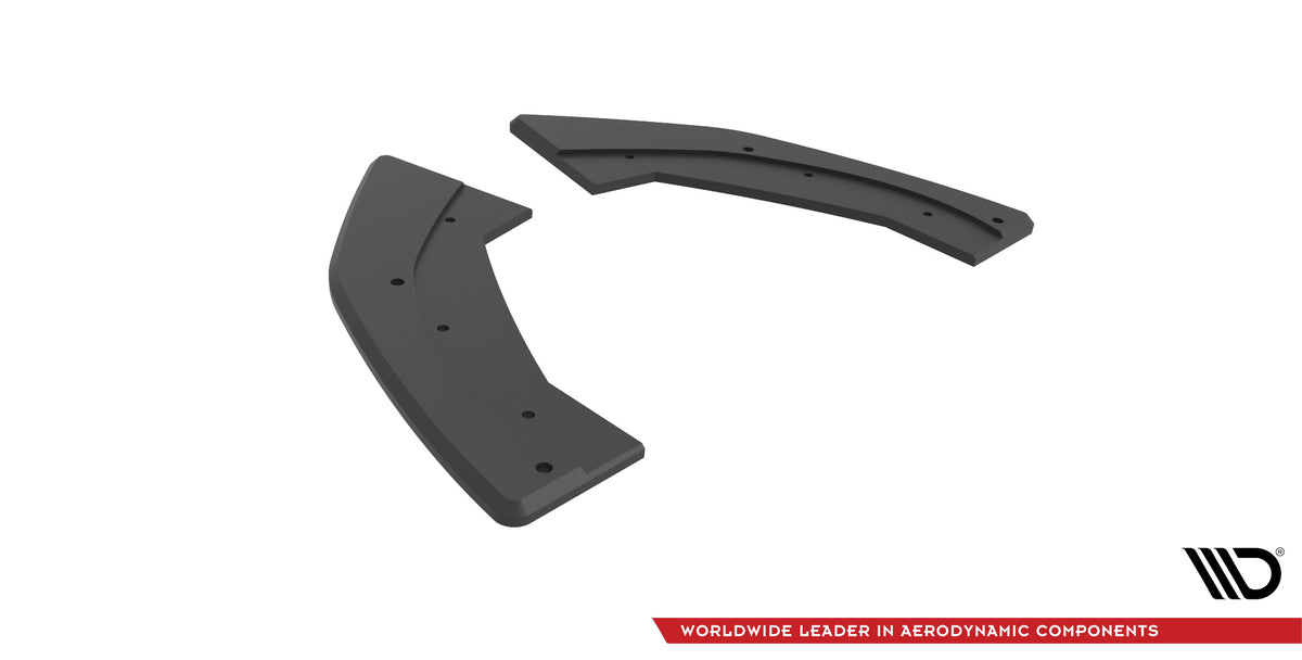 Nærbilde av bakre sideflaps til Audi RS3 8Y Sportback med aerodynamisk design