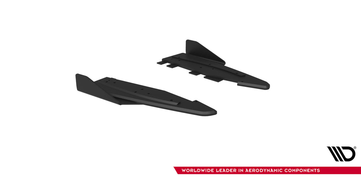 Street Pro bakre splitter med flaps til Ford Mustang GT sett fra siden