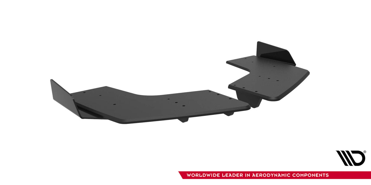 Detalj av Street Pro sidesplitter med integrerte flaps for Mitsubishi Evo X