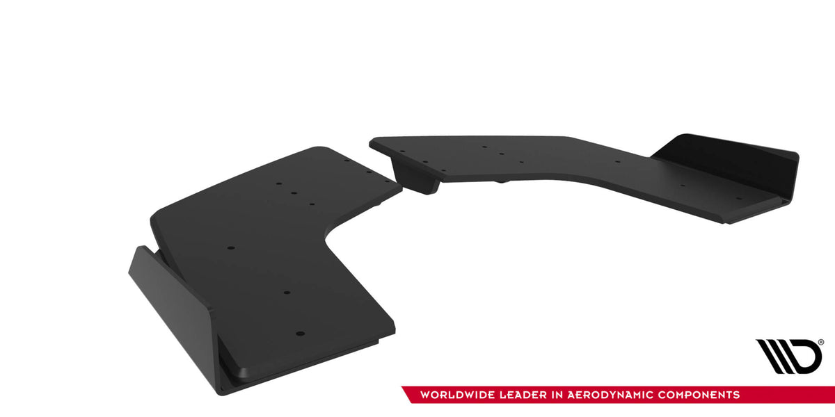 Street Pro Bakre Sidesplittere med Flaps Mitsubishi Lancer Evo X V1 - MILA10EVOCNC-RSD1B+RSF1G