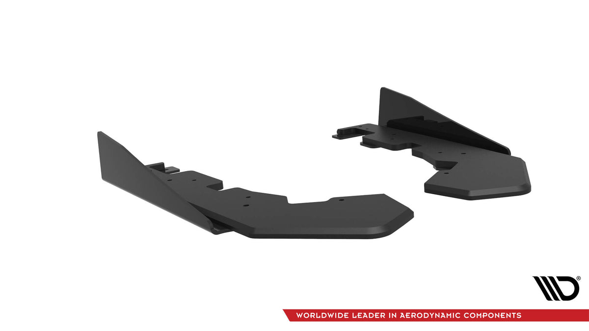 Detaljbilde av 10 mm ABS-materialet på bakre splitter til Subaru WRX STI