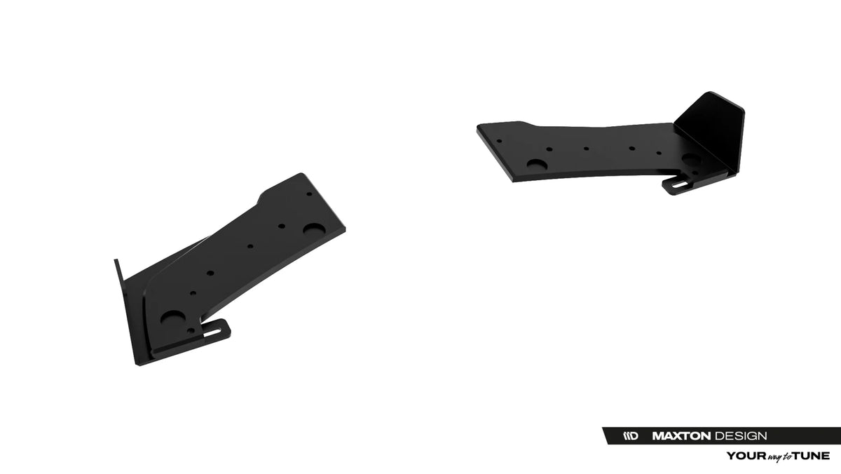 Matt svart sidesplittere bak med flaps til Toyota GR Yaris, Street Pro-serien