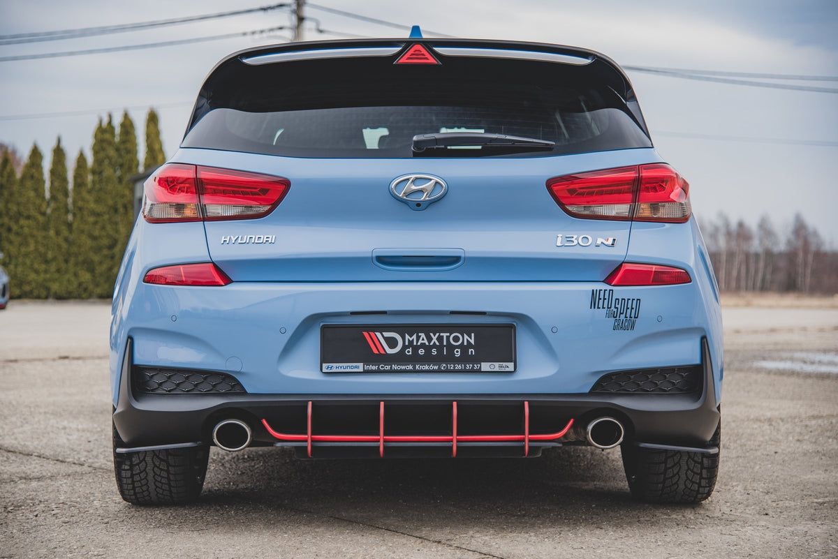 Maxton Design bakre sideflaps for Hyundai i30 N MK3 sett ovenfra