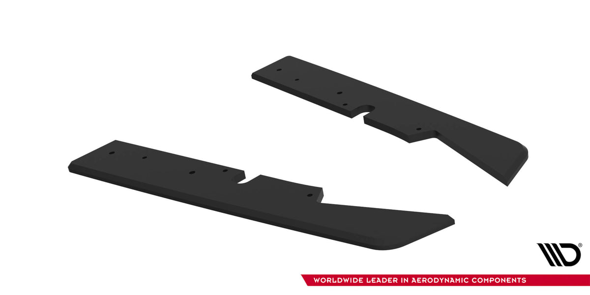 Bakre sideflap i 10 mm ABS for Subaru Impreza WRX STI Facelift, detaljbilde