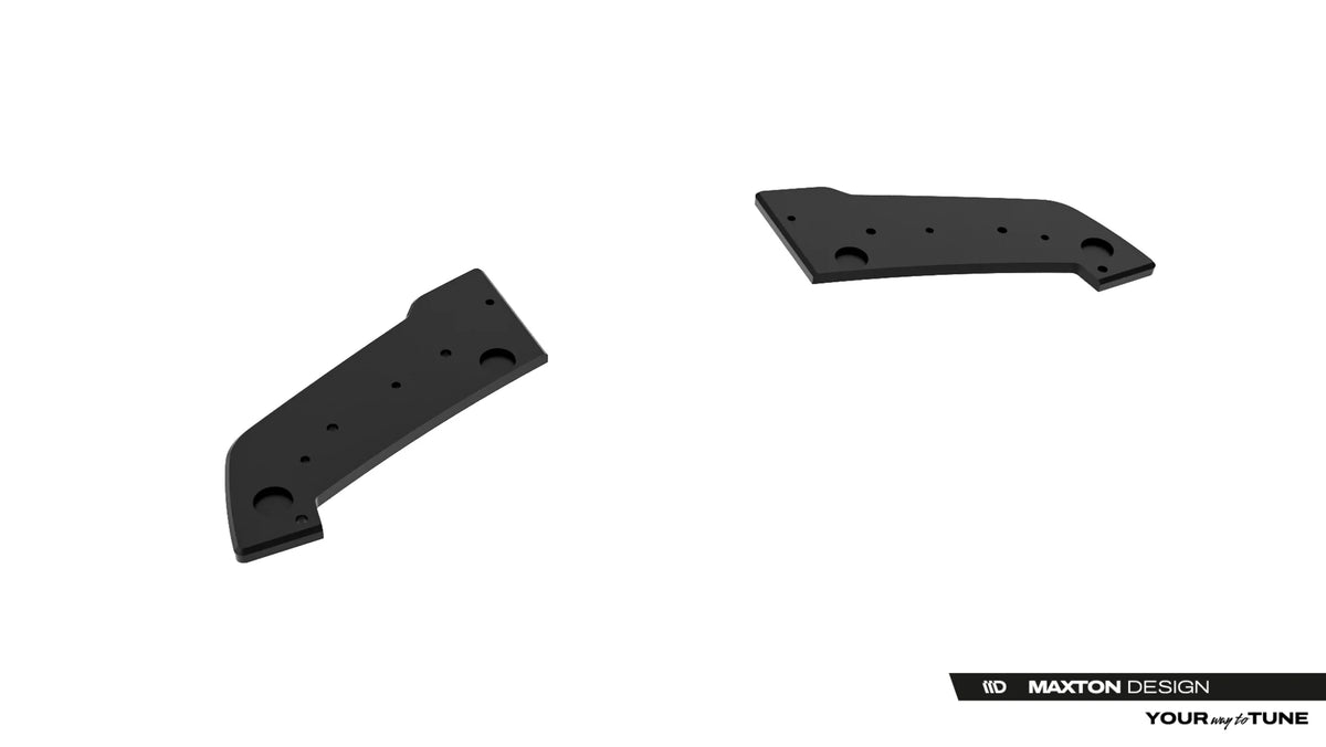 Kantdetalj på matt sort sidesplitter bak for Toyota GR Yaris Mk4 Facelift