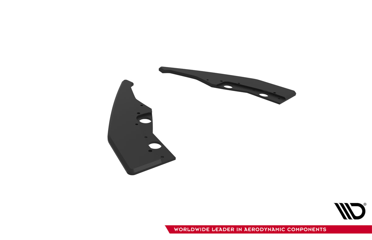 Nærbilde av Maxton Design Rear V.2 sideflaps bak for BMW 1 M-Pakke F70 i holdbar ABS-plast