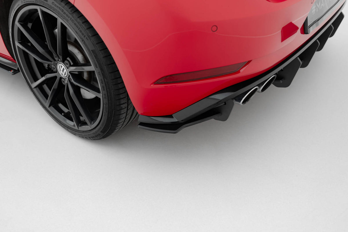 Sidesplittere Bak til Volkswagen Golf R Mk7 Facelift i matt sort ABS-plast