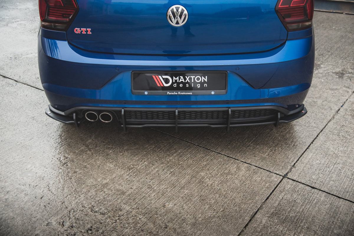 Street Pro diffuser for VW Polo GTI MK6 vist bakfra i matt svart finish