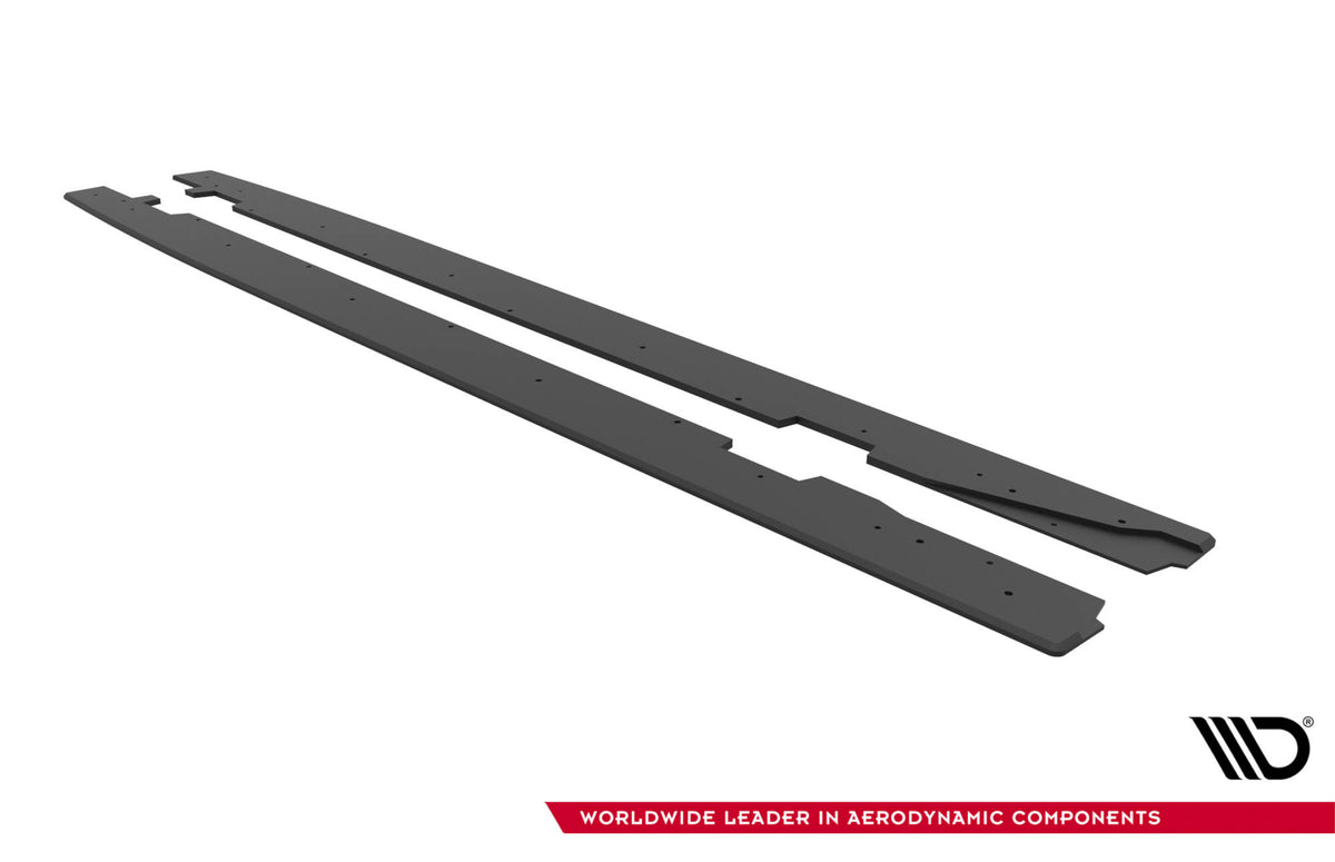 Street Pro sideskjørt diffusor for Audi A5 F5 vist ovenfra med beskyttelsesfolie