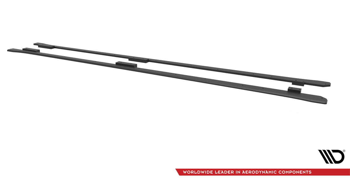 Street Pro sideskjørt for Cupra Leon med synlig 10 mm ABS-profil bakfra