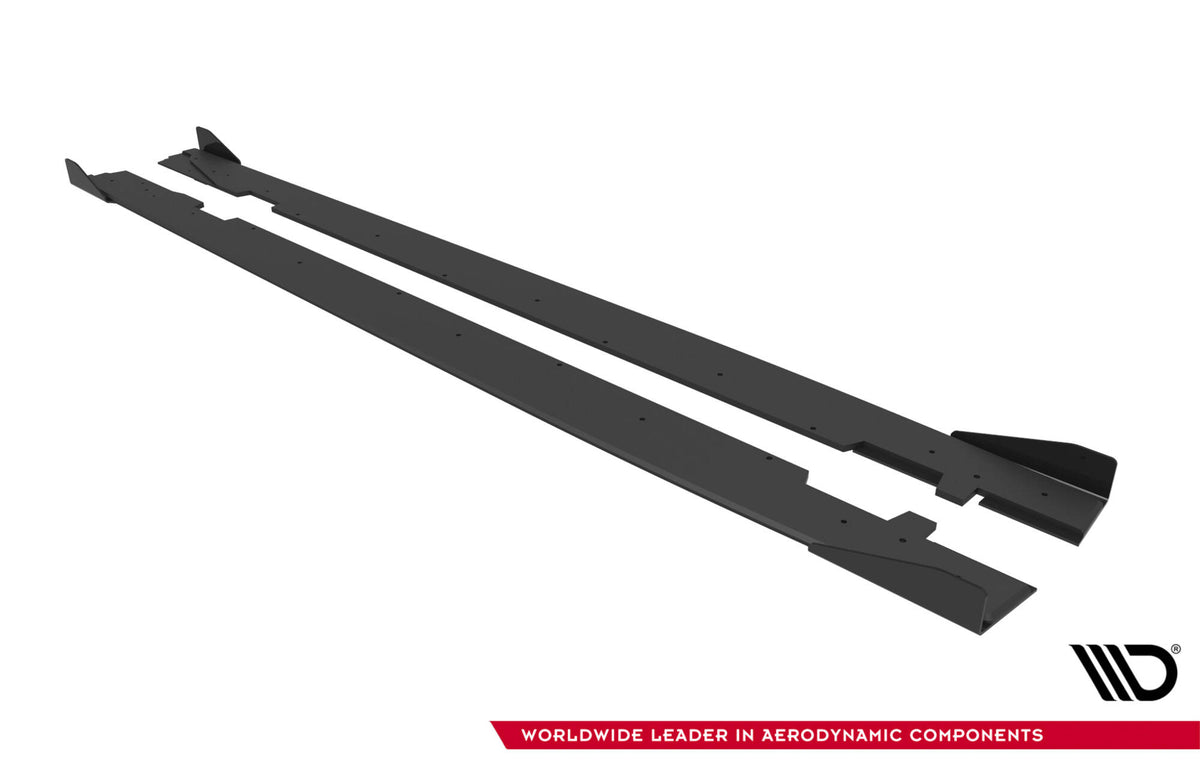 Street Pro Sideskjørt Diffuser med Flaps Audi A5 Sportback F5 Facelift - AUA52FSBCNC-SD1B+SF1G