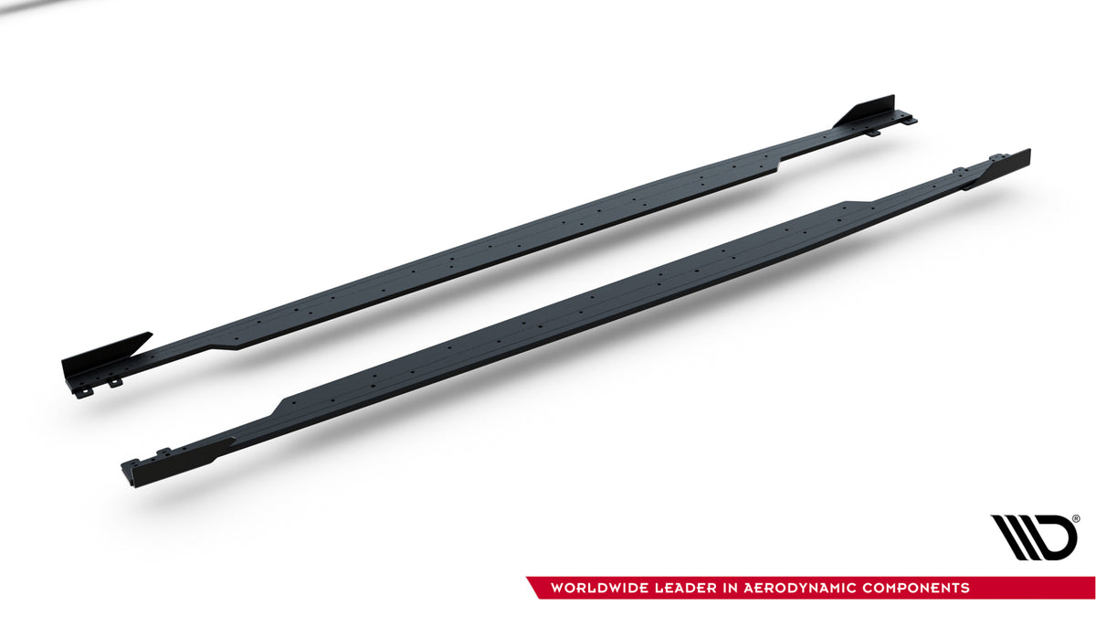 Par med sideskjørt inkludert flaps V1 tilpasset Audi RS3 Sedan 8Y Facelift terskel