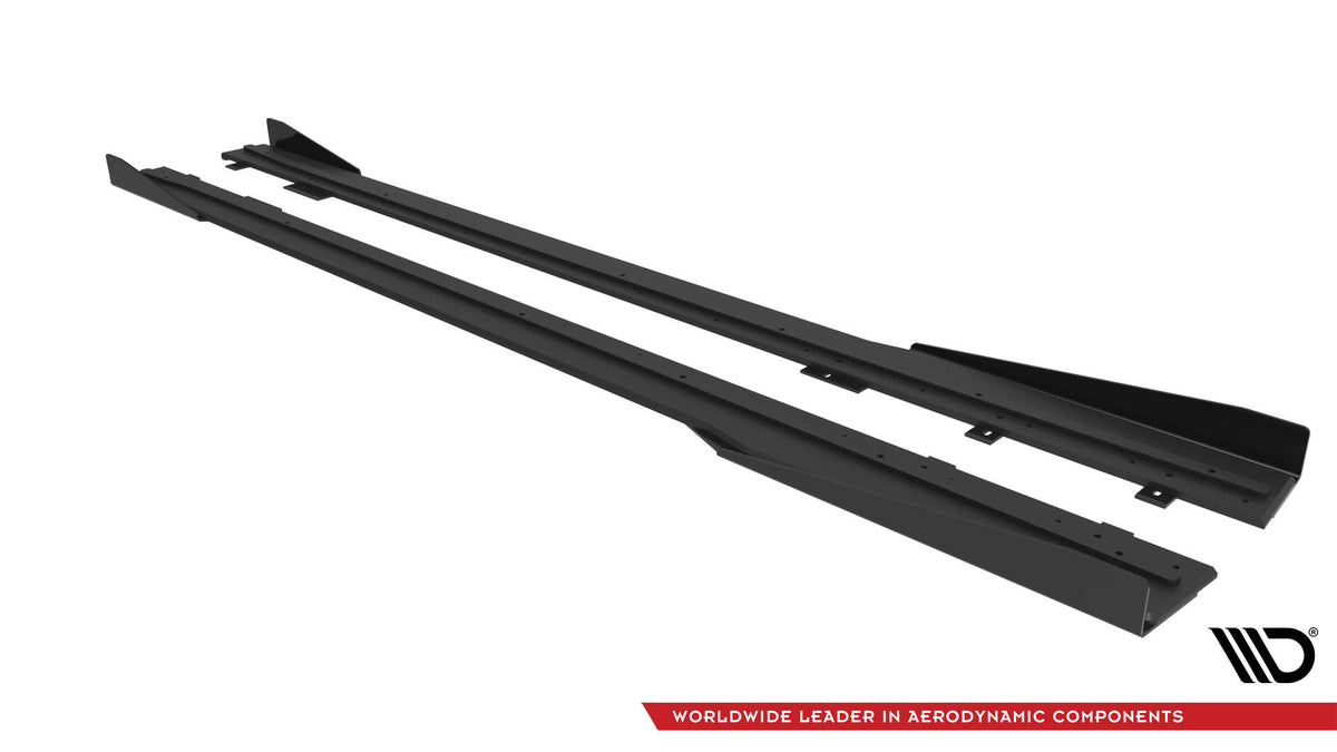 Sideskjørt diffuser i ABS-plast med UV-beskyttelse til Ford Mustang Dark Horse Mk7