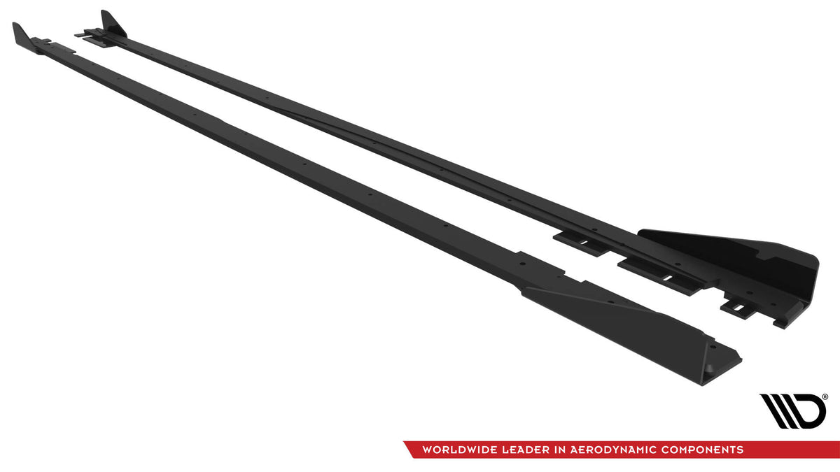 Street Pro Sideskjørt Diffusorer + Flaps VW Jetta GLI Mk7 - VWJE7GLICNC-SD1B+SF1G