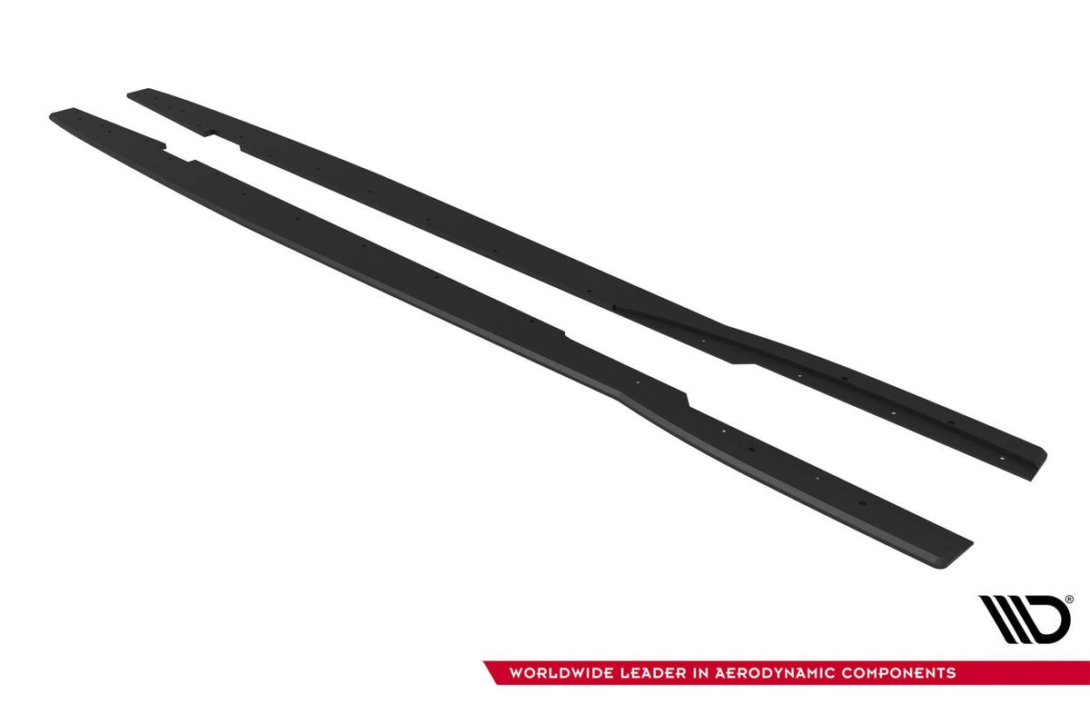 Street Pro sideskjørt-diffuser med monteringssett til Ford Focus ST MK3 Facelift, sett ovenfra