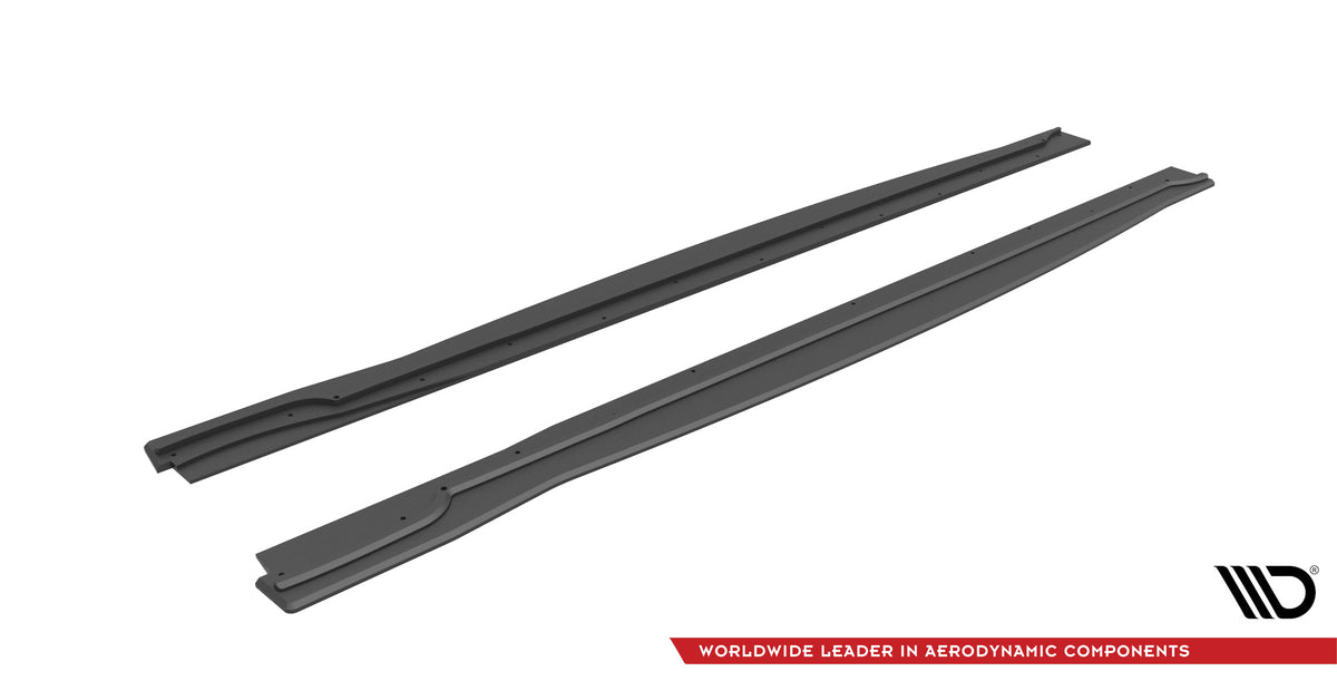 Street Pro sideskjørt diffusor for 370Z Nismo Facelift vist med monteringsutstyr