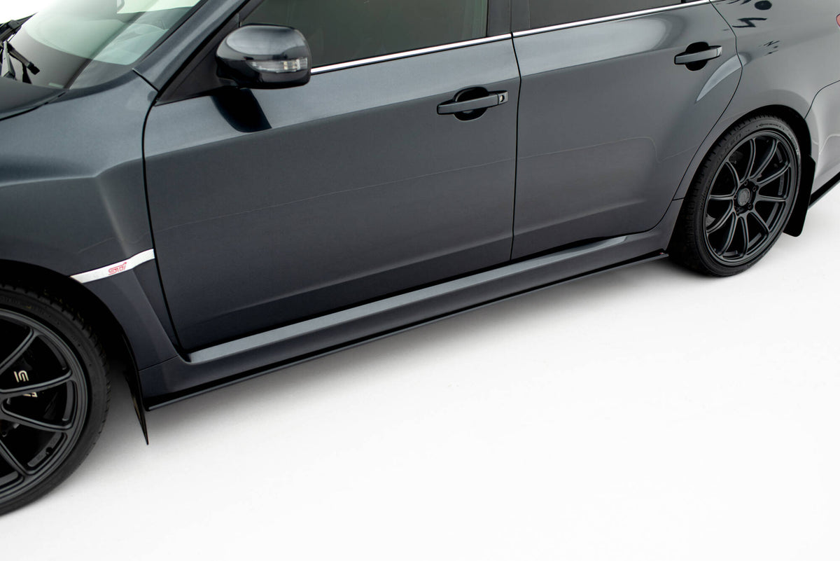 Street Pro sideskjørt diffusorer til Subaru Impreza WRX STI Facelift, sett ovenfra