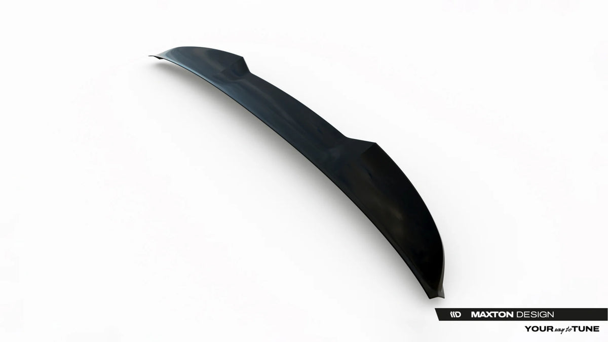 Bakrutespoiler til Audi A3 Sedan 8Y Facelift sett bakfra i blank sort